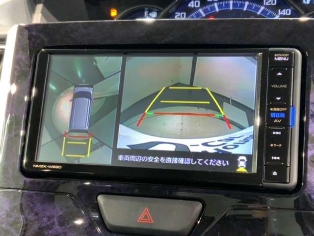 全方位モニターがついています！　車の周囲を360°安全確認できるので、普段の駐車はもちろんの事、縦列駐車や幅寄せの際にも活躍してくれますよ。