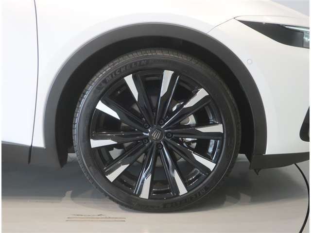 純正のアルミホイール装着車です。タイヤサイズは225/45R21です。