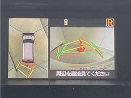 真上から見下ろしたような視点で車とその周囲を確認出来る画面と、車両後方を映し出すバックモニター画面の2つを表示してくれます。