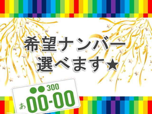 希望ナンバーをつけるプランです