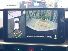 【パノラマモニター】専用のカメラにより、上から見下ろしたような視点で360度クルマの周囲を確認することができます☆死角部分も確認しやすく、狭い場所での切り返しや駐車もスムーズに行えます。