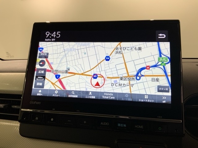 アップルカープレイ、アンドロイドオート対応ギャザズナビ搭載です。知らない道も安心ですね！