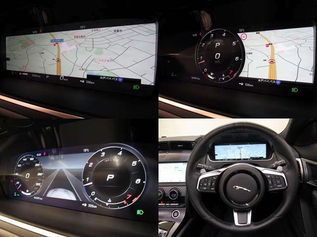 インタラクティブドライバーディスプレイに様々な情報を映し出すことが可能です。マップやスピード・車両情報などお好みで設定できます。