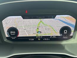 ●バーチャルコックピット『メーターパネル内に高解像度の液晶ディスプレイを配置。ディスプレイ内に地図が表示され、ナビゲーションの確認の際にドライバーは視線の移動を少なくすることができます。』