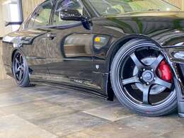 ☆新品フルタップ車高調☆新品クロススピード　CR5　18インチアルミホイール　新品タイヤ☆カラーキャリパー☆