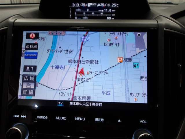 ナビ付なので、遠出の際も道に迷うことはありません♪安心してドライブをエンジョイして下さい♪（CN-LR820D）