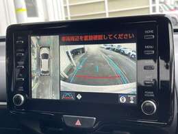 ◆純正コネクトナビ◆【パノラミックビューモニター】クルマを真上から見下ろした視点で駐車をサポートします！クルマの斜め後ろや真横など、いち早く障害物に気が付くことができます。
