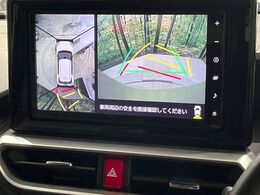 【パノラマモニター】専用のカメラにより、上から見下ろしたような視点で360度クルマの周囲を確認することができます☆死角部分も確認しやすく、狭い場所での切り返しや駐車もスムーズに行えます。