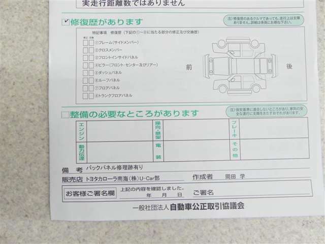 コンディションノートにはお車の詳細を記載しております！詳しくは店頭スタッフまでお問い合わせください！