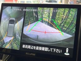 【マルチアラウンドモニター】専用のカメラにより、上から見下ろしたような視点で360度クルマの周囲を確認することができます☆死角部分も確認しやすく、狭い場所での切り返しや駐車もスムーズに行えます。