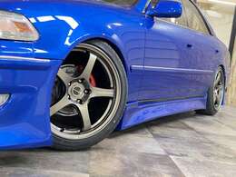 ☆新品クロススピード　CR5　18インチアルミホイール　新品タイヤ☆新品フルタップ車高調☆レッドキャリパー塗装☆