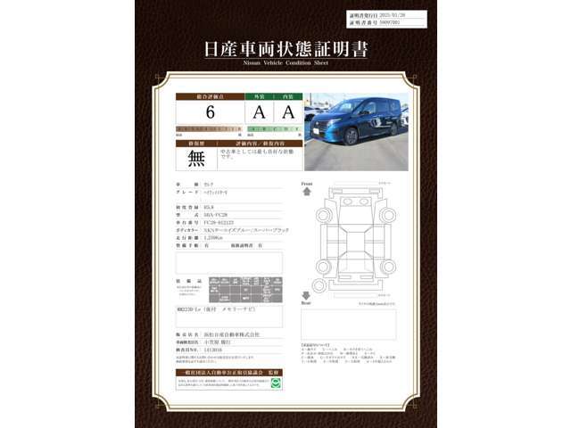 車両状態評価証