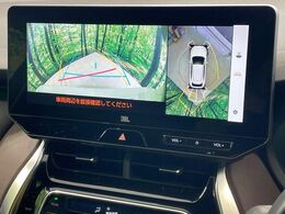 【パノラミックビューモニター】専用のカメラにより、上から見下ろしたような視点で360度クルマの周囲を確認することができます☆縦列駐車や幅寄せ時に活躍してくれます♪