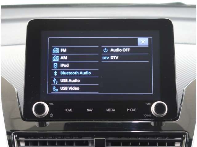 スマートフォン連携ナビゲーション　フルセグ　AM/FM　Bluetooth　AppleCarPlay/AndroidAuto