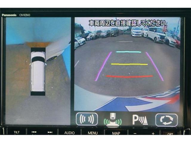 【全周囲カメラ】アラウンドビューモニターは真上から見下ろした様に車の周囲を表示することで、駐車時の安全性と利便性を高めます！無料お問い合わせ0078-6002-574597！