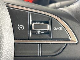【クルーズコントロール】高速道路もラクラク走行。アクセルを離しても一定速度で走行ができ、長距離運転時の負担を軽減！加速・減速も簡単なスイッチ操作で調整できます。