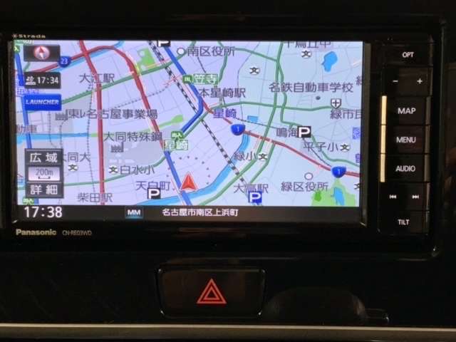 社外ナビ搭載です。知らない道も安心ですね！