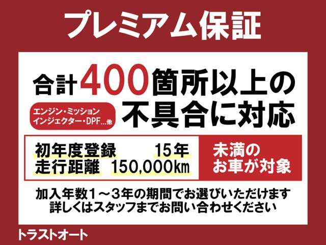 遠方の方は、有料保証をお付けに成れます。期間は、1年から3年間全国どちらからの方でも保証修理をうけることが可能となります。