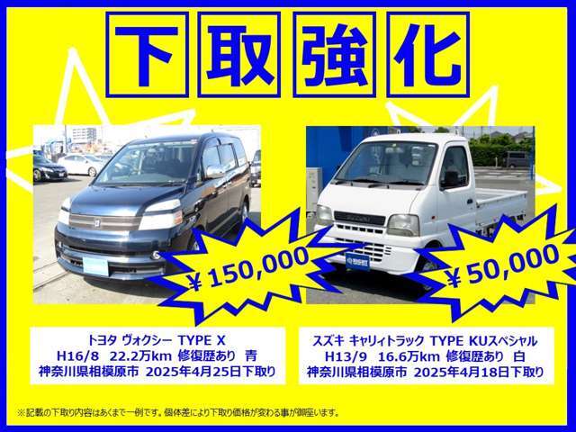 当店は全車両支払総額を表示しております！車検取得費用、税金、諸経費などすべて組み込んだ金額になります。支払総額の詳細内訳につきましては当店までお問合せください。