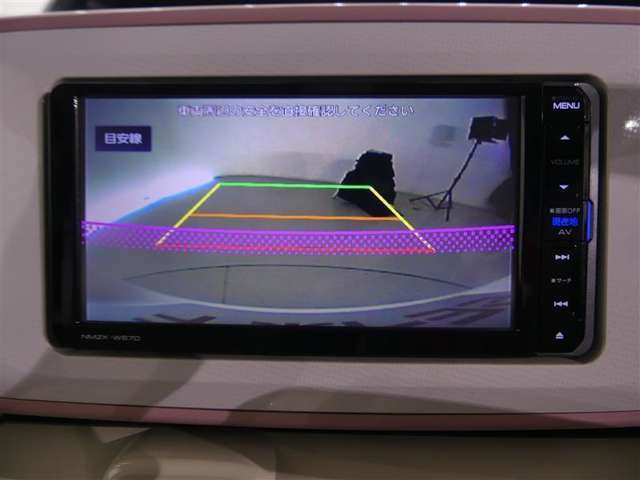 車庫入れの強い味方。後退時の死角をチェックするために便利です。