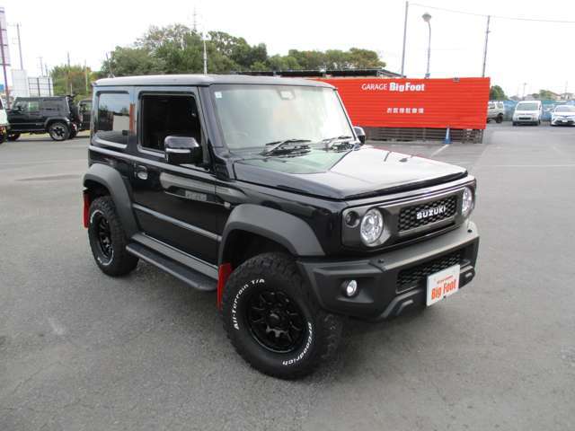 (検対応リフトアップ)(検対応マフラー)社外サイドステップ　マッドガード　ETC　社外7型ワイドナビTV地デジBカメラBluetooth　シートヒーター　純正LEDライト　クルコン　OPフロントグリル　スズキセーフティー