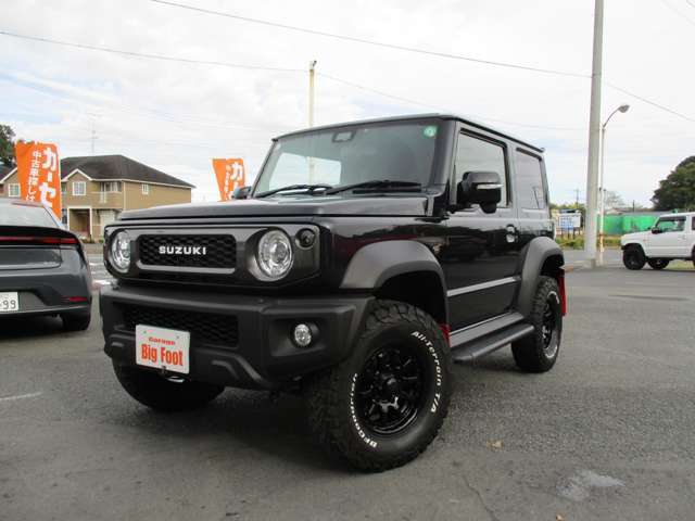 (検対応リフトアップ)(検対応マフラー)社外サイドステップ　マッドガード　ETC　社外7型ワイドナビTV地デジBカメラBluetooth　シートヒーター　純正LEDライト　クルコン　OPフロントグリル　スズキセーフティー