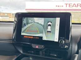 【全周囲カメラ】全周囲カメラがついているので駐車が苦手の方でも安心して後退可能です！ガイドラインも表示されます！クリアランスソナーと合わせて、カメラ映像と音で周囲を確認しながら駐車が可能です！