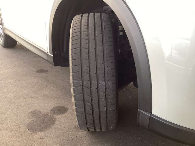タイヤの溝の残量は少ないので、交換をお勧めいたします。