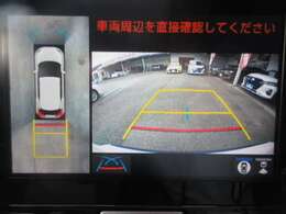 お車を上から見下ろしたような視点で駐車できる便利なパノラミックビューモニターも装備しています！