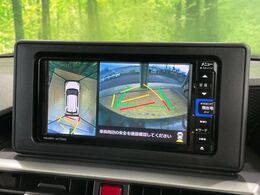 【パノラマモニター】専用のカメラにより、上から見下ろしたような視点で360度クルマの周囲を確認することができます☆死角部分も確認しやすく、狭い場所での切り返しや駐車もスムーズに行えます。