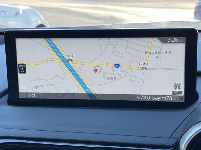 純正ナビ付きで知らない土地のドライブも安心！