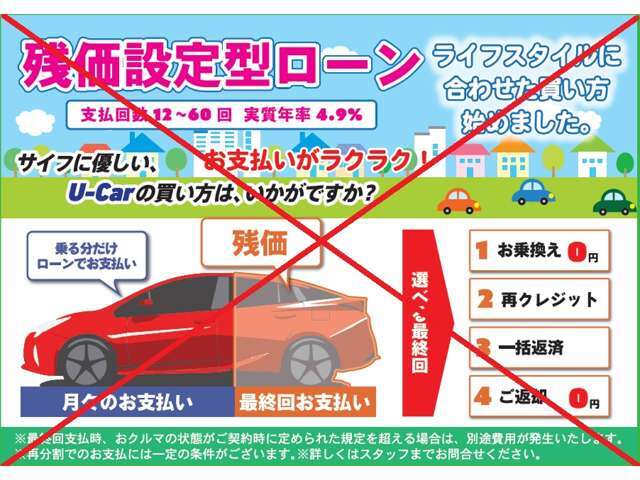※　こちらの車両は、残価設定割賦対象外の車両となります。ご検討の際は、ご注意くださいませ。