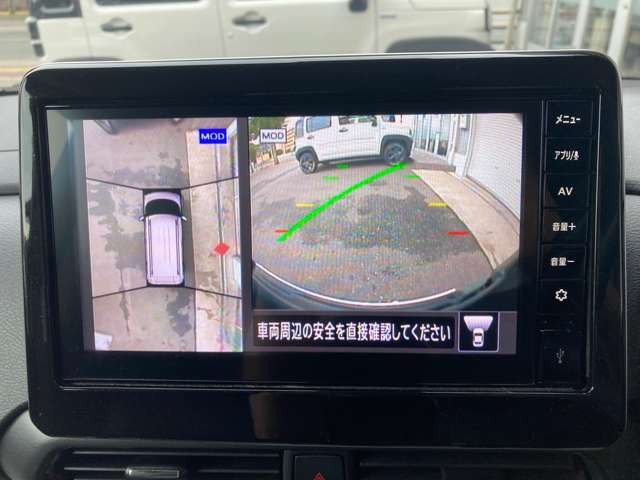 全方位カメラ付きで駐車もらくちん♪