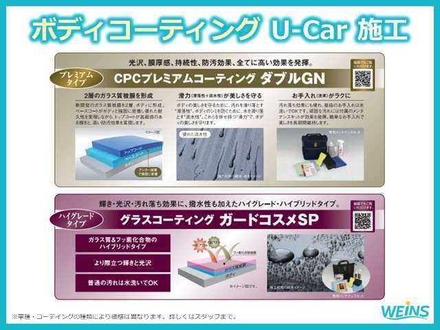 当店ではボディーコーティング施工してのご納車をお勧めしております♪雨で汚れが落ちやすく傷や汚れが付きにくくなります。ドライブをお楽しみください♪