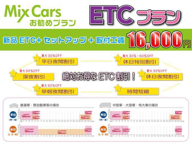 ETCがあればお得な事がいっぱいです！　初期投資は必要ですが、直ぐに元は取れますよね♪　是非この機会にいかがですか。