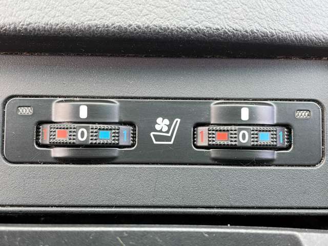 「前席シートヒーター＆ベンチレーター」　運転席、助手席の背面と座面から温かい風や冷たい風を送風します♪