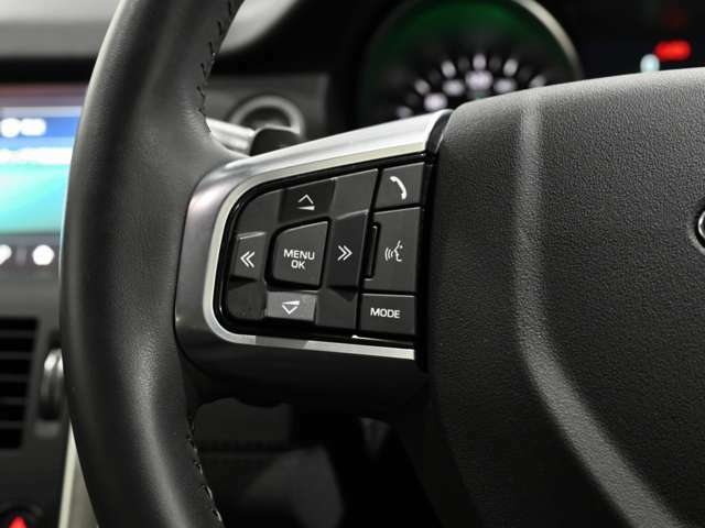 【ステアリング】ステアリングのボタンでメディアや車両の情報など様々な設定が可能です。