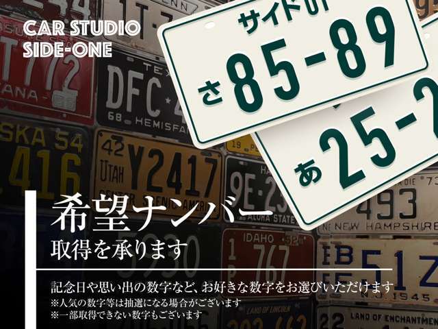 ご希望のナンバーに変更いたします。