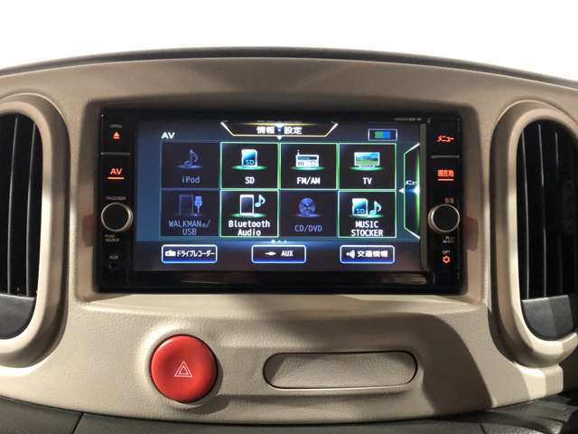 Bluetooth Audio、MUSIC STOCKER、フルセグTV、CD、DVD再生可能です♪
