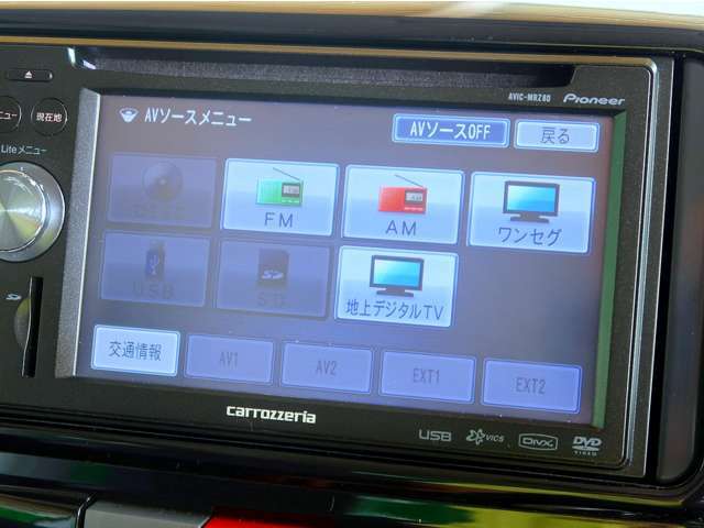 社外メモリナビ、フルセグTV付き、DVDも再生可能です！ナビ付き条件でお探しの方は必見です！