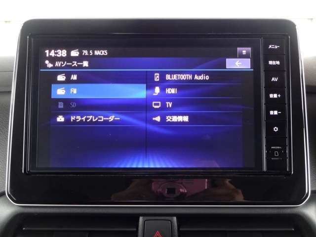 AM・FM・TV・bluetoothがお客様のドライブのサポートを致します。