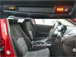 運転席＆助手席には腰部まであたためてくれる3段階調整機能付きシートヒーター機能があります