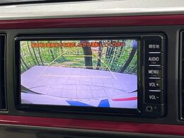 【バックカメラ】駐車時に後方がリアルタイム映像で確認できます。大型商業施設や立体駐車場での駐車時や、夜間のバック時に大活躍！運転スキルに関わらず、今や必須となった装備のひとつです！