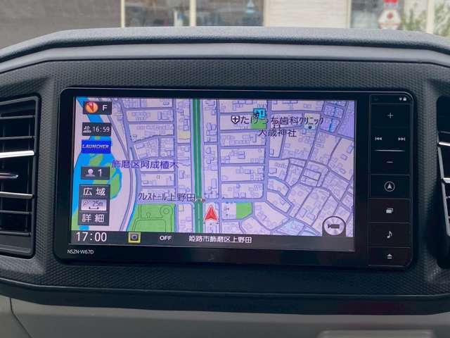 【ナビゲーション】メモリーナビ・ワンセグTV・CD/DVD再生・Bluetooth対応でスマホの音楽が車内で聞けます♪別途8，000円で、走行中にもTVが映るようになり、ナビの操作も出来ますヨ♪