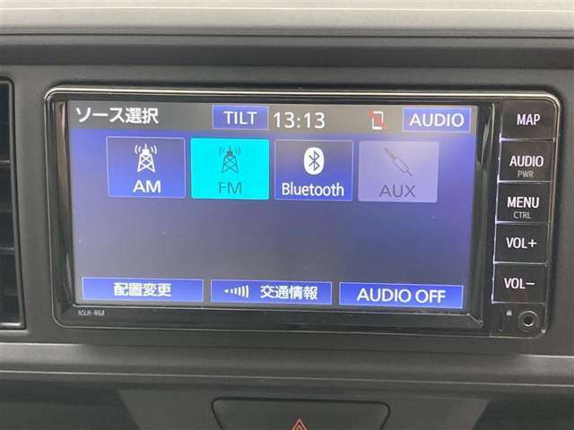 ブルートゥースに接続することにより、スマホに入ったお気に入りの音楽を車内で楽しむことができます♪あると本当に便利な機能になっています！