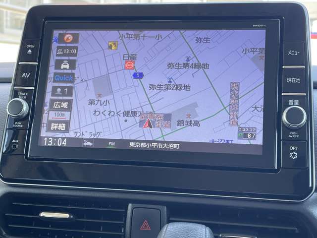 メモリーナビ装備！初めての場所でも安心ですね！