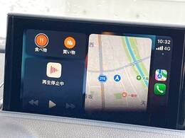 ●Apple　Car　Play：スマホとの有線接続で、ナビ・オーディオ再生などスマホのアプリ機能が画面でも使える便利機能です！