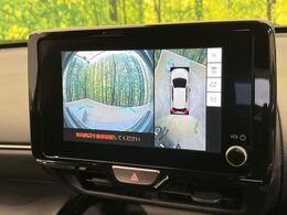 【パノラミックビューモニター】専用のカメラにより、上から見下ろしたような視点で360度クルマの周囲を確認することができます☆死角部分も確認しやすく、狭い場所での切り返しや駐車もスムーズに行えます。