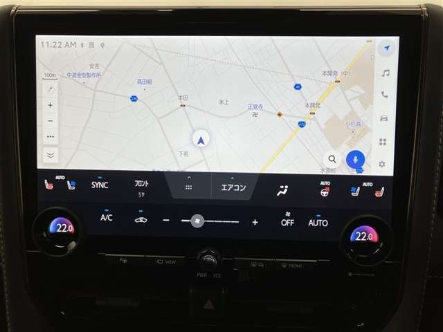 【メモリーナビ】操作はタッチパネルで簡単です。遠出や初めての場所もこれで安心ですね！