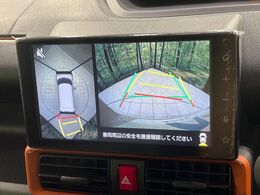 【パノラマモニター】専用のカメラにより、上から見下ろしたような視点で360度クルマの周囲を確認することができます☆死角部分も確認しやすく、狭い場所での切り返しや駐車もスムーズに行えます。